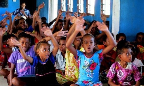 Teaching Children in the Dawasamu Islands of Fiji