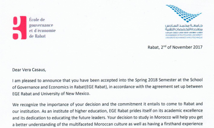 I GOT ACCEPTED!! Rabat, Morocco 