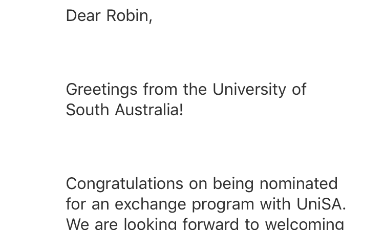 This fall semester I am studying abroad in Adelaide, AU