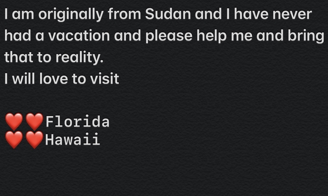 Help bring my first vacation to reality please 