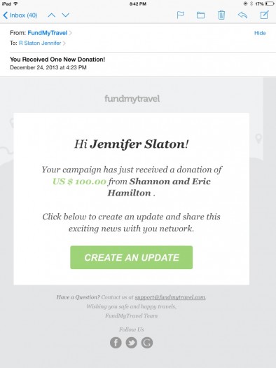 Second online donation