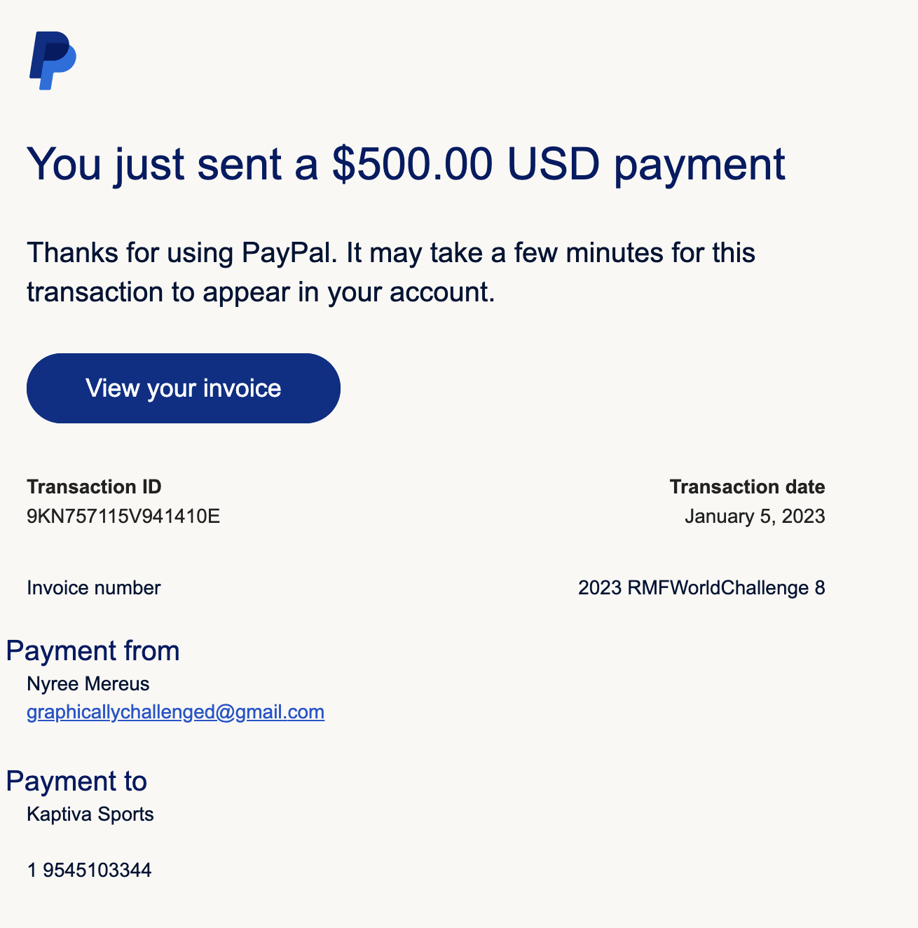 Another Payment Made! 